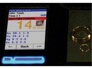 Gold analysis results by Thermo-Niton DXL analyzer